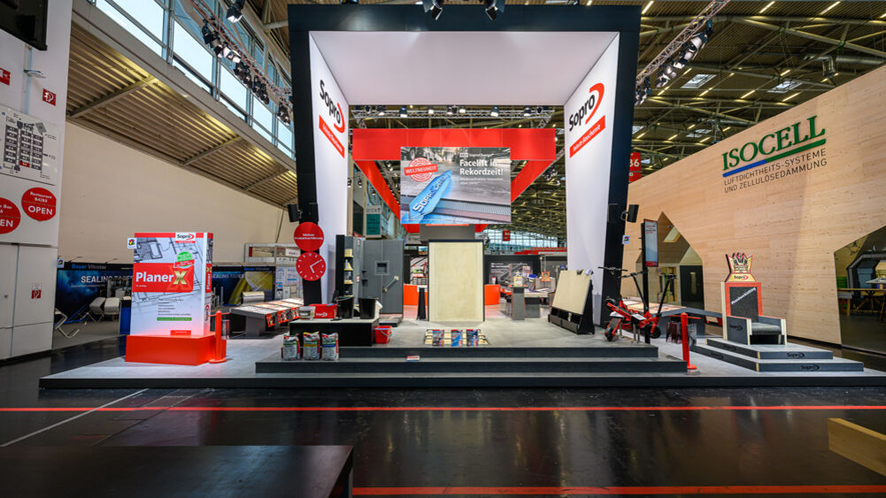 Messestand Sopro, Messe Bau, Marktplatz, Isingermerz, Messebau