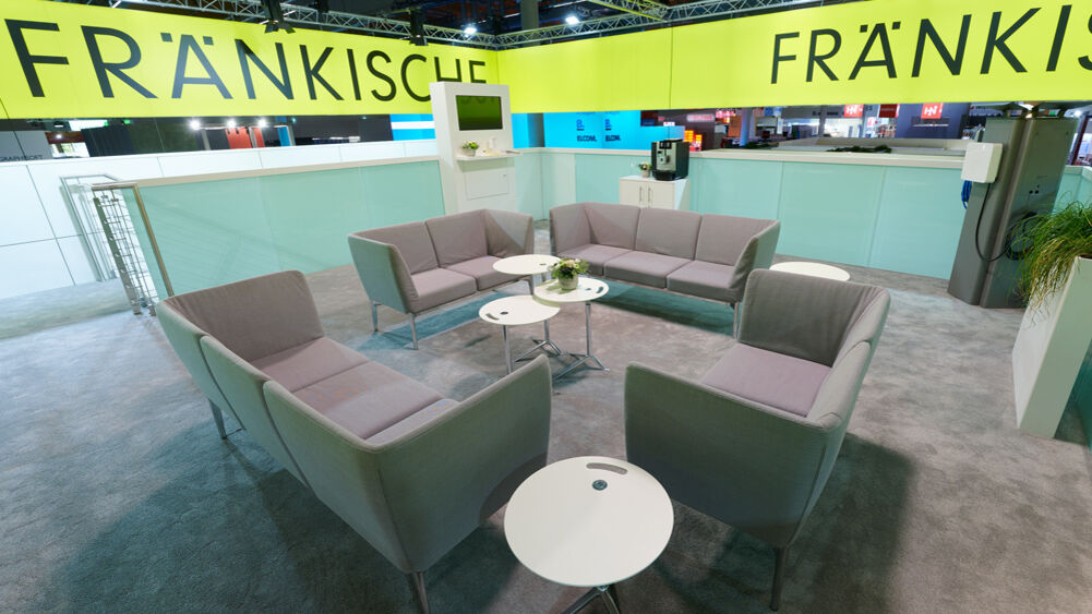 Messestand Fränkische Rohrwerke, Messe Light & Building, Frankfurt, Isingermerz, Messestandbau