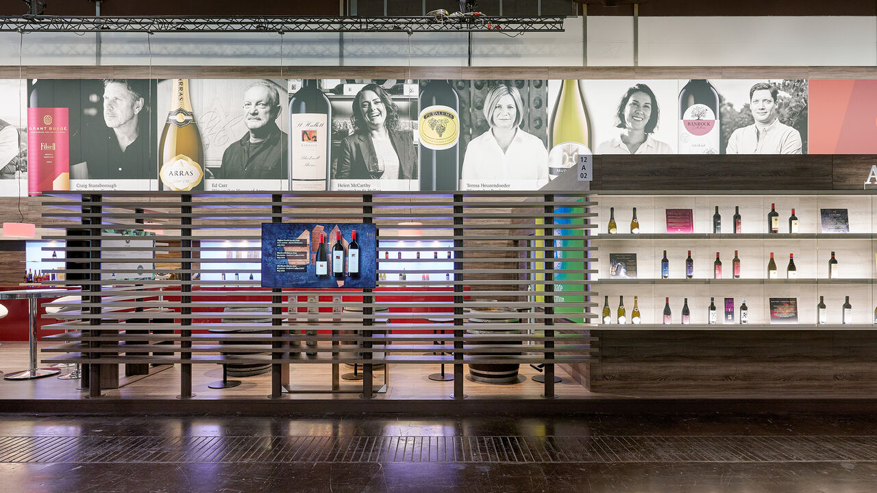 Messestand Accolade Wines, Messe Prowein, Isingermerz, Messebau