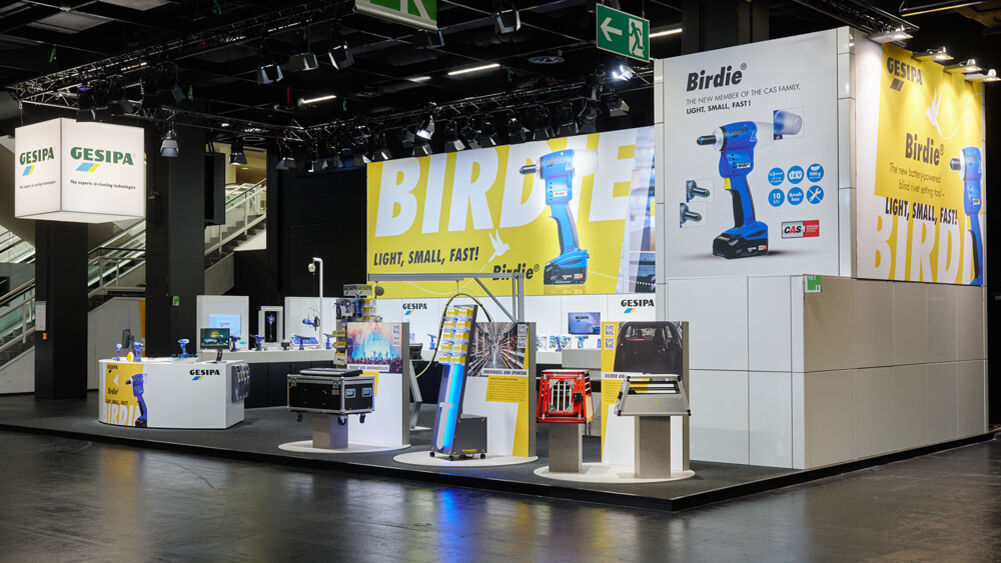 Messestand Gesipa, Eisenwarenmesse Köln, Isingermerz, Messestandkonzept