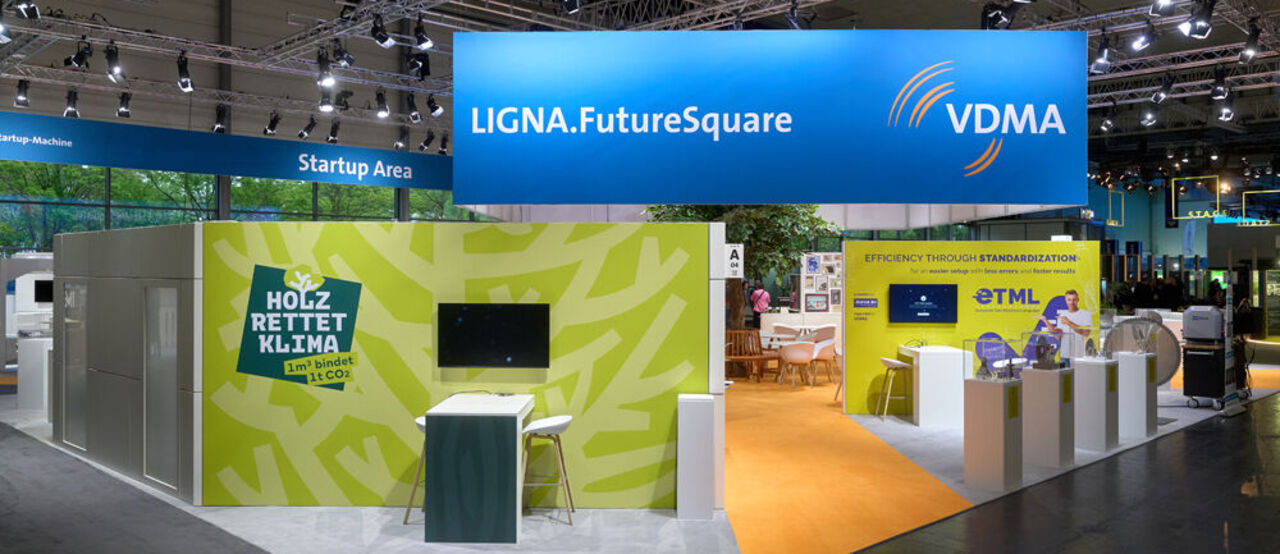 Ligna Messestand Holzindustrie