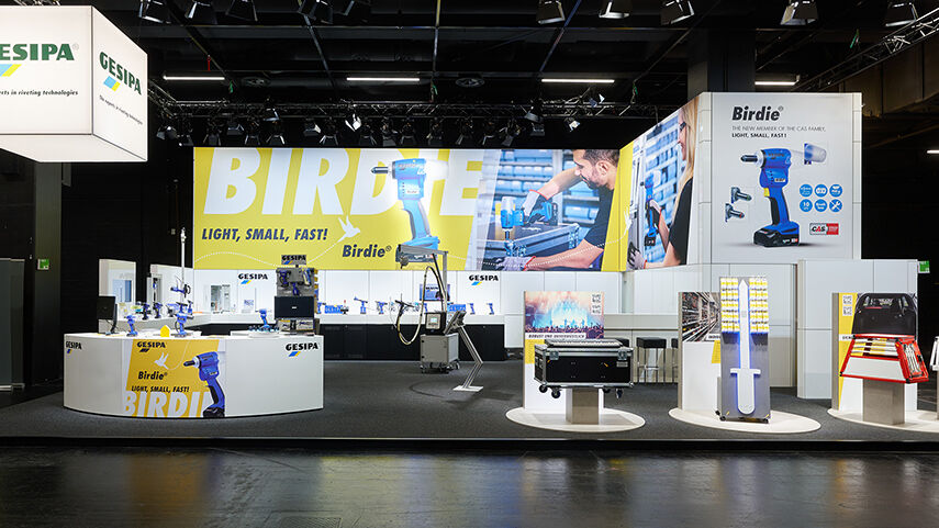 Messestand Gesipa, Eisenwarenmesse Köln, Isingermerz, Messedesign