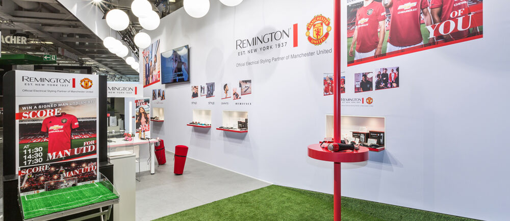 Messestand Remington, RussellHobbs, Varta, Messe IFA, Messebau, Isingermerz, Messekonzept