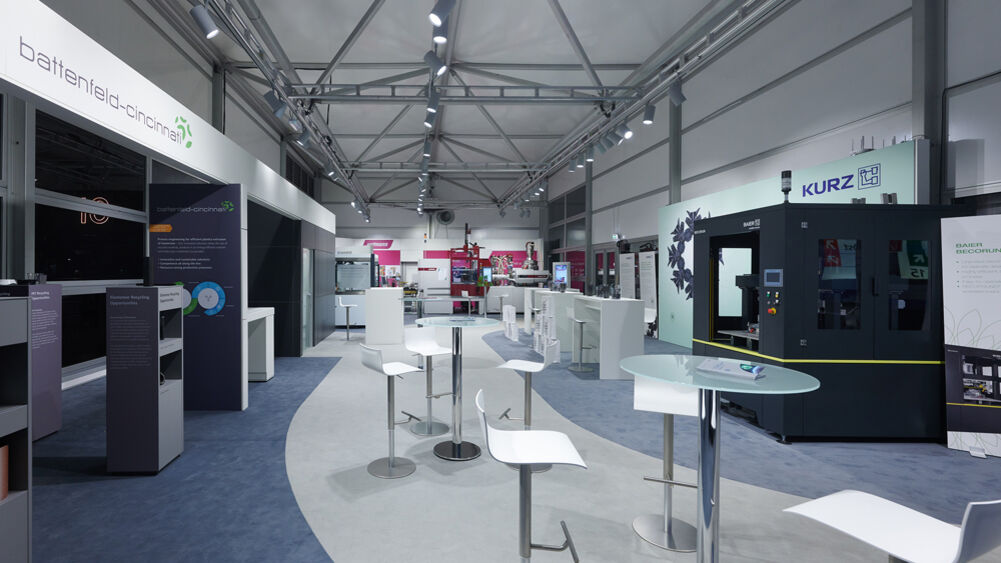 Messestand VDMA, Messe K, Düsseldorf, Circular Economy, Kreislaufwirtschaft, Nachhaltigkeit, Isingermerz, Messebau, Eventbau