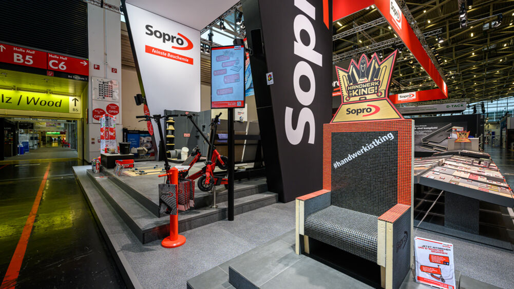 Messestand Sopro, Messe Bau, Marktplatz, Isingermerz, Messestandgestaltung