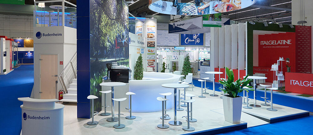 Messestand Chemische Budenheim, Messebau ISINGERMERZ, Messedesign