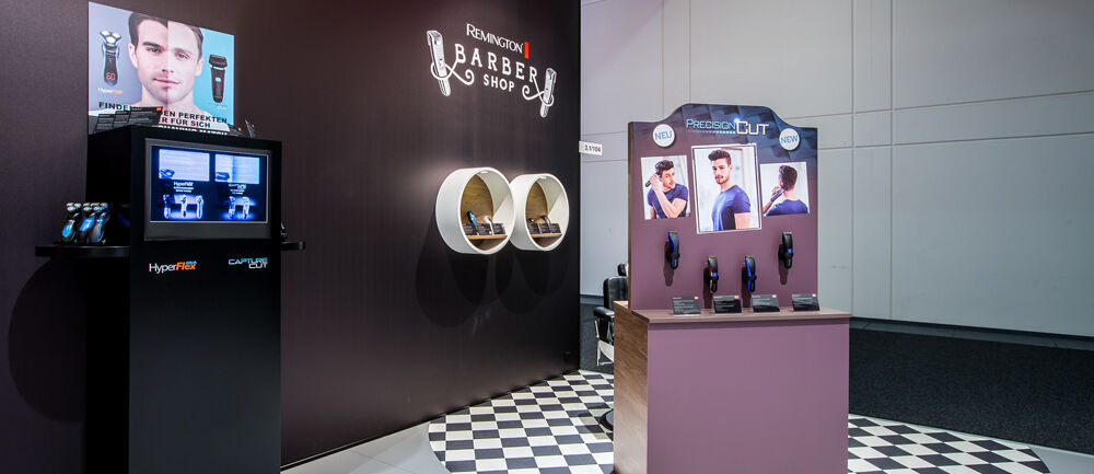 Messestand, Remington, Russell Hobbs, Messe IFA, Messebau ISINGERMERZ, Messedesign