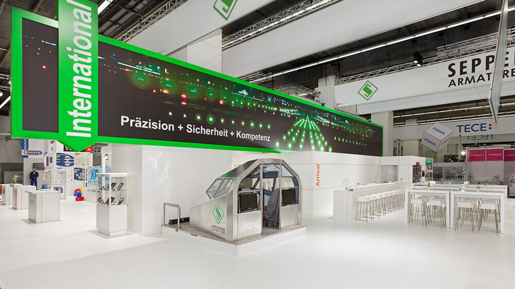 Messestand Seppelfricke, Messe ISH Frankfurt, Messebau ISINGERMERZ