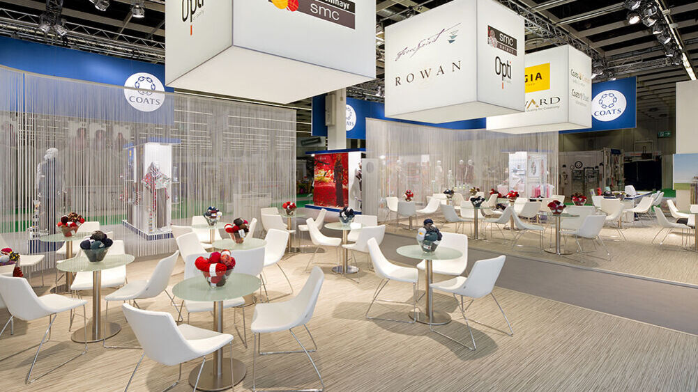 Messestand Coats, Messe Handarbeit & Hobby, Messebau ISINGERMERZ