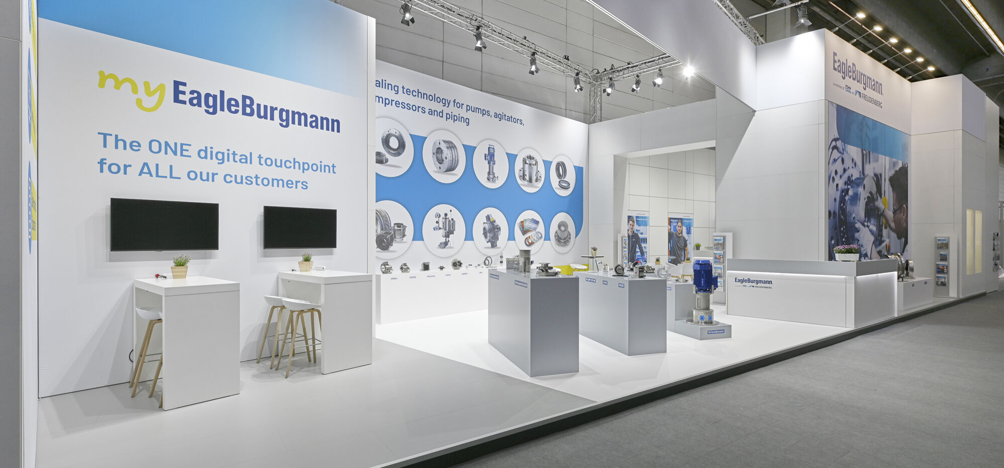 Messe Achema Frankfurt, Messestand Eagle Burgmann, Messebau ISINGERMERZ