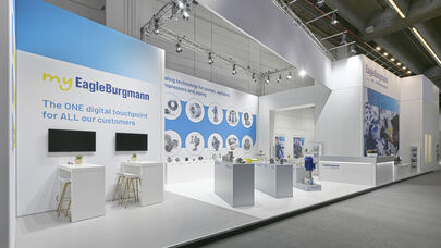 Messestand Eagle Burgmann, Messe Achema, Frankfurt, Isingermerz, Messebau