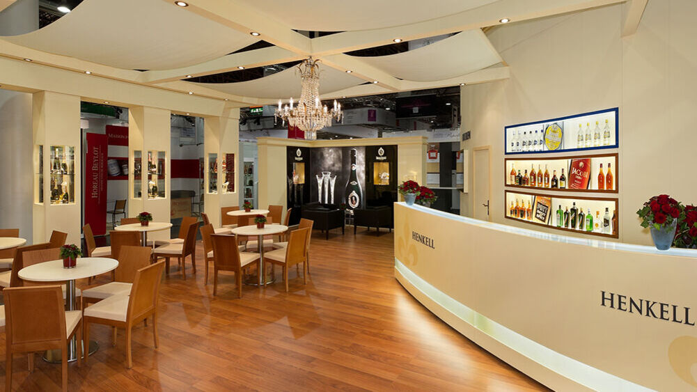Messestand Henkell Sektkellerei, Messe Prowein, Messebau ISINGERMERZ
