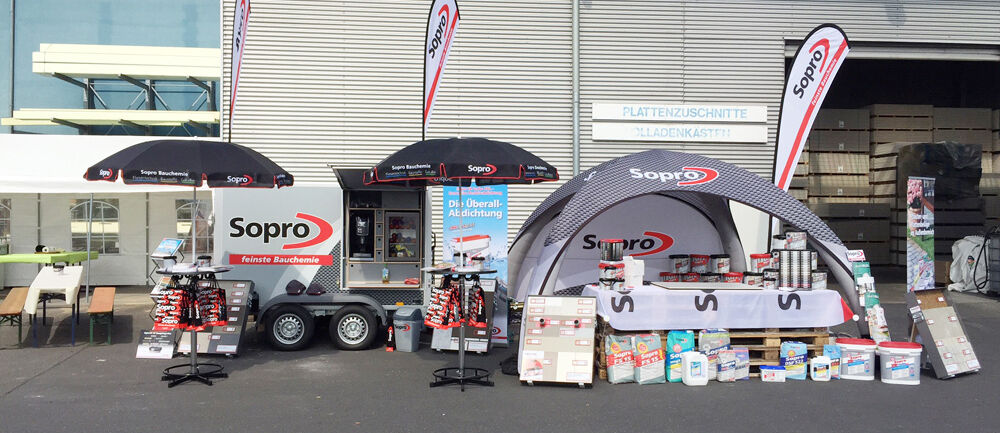 Roadshow, Sopro Bauchemie, Promotion, Isingermerz, Hausmesse, Firmenjubiläum, Workshop, Fachhandel, Promotionaktion, Eventservice, Event, Verkaufsförderung