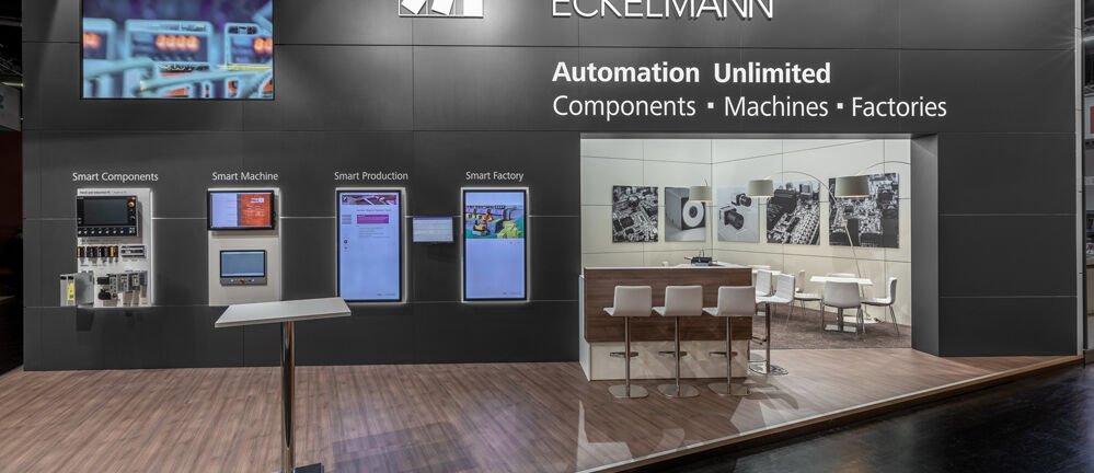 Messestand Eckelmann, Messe SPS, Isingermerz, Messebau, Messedesign