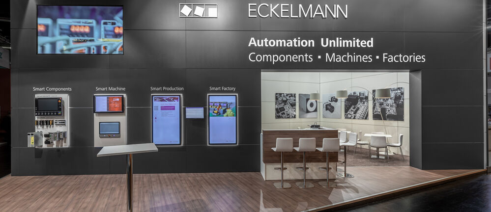 Messestand Eckelmann, Messe SPS, Isingermerz, Messebau, Messedesign