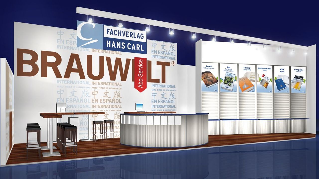 Messestand Fachverlag Hans Carl, Messe Interbau, Messebau Isingermerz