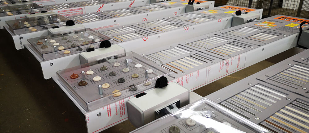 Sopro, Racofix, Baumarkt, Fugenschwinger, Serienfertigung, Werkstatt, Produktion, ISINGERMERZ, Verkaufsförderung, Regalstopper, Schreinerei