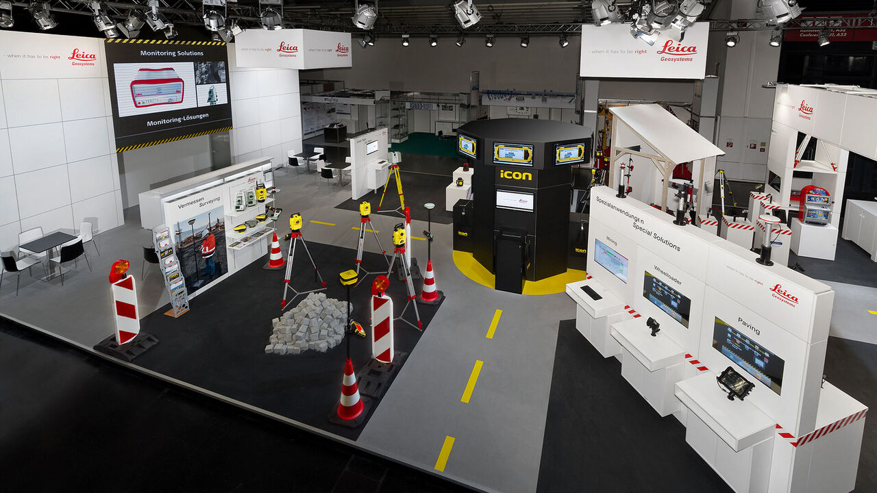 Messestand Scanlaser, Messe Bauma, Messebau ISINGERMERZ