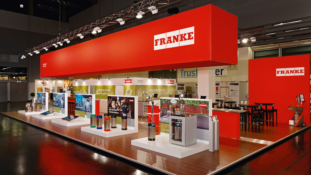 Messestand Franke, Messe Brau Beviale, Messebau ISINGERMERZ