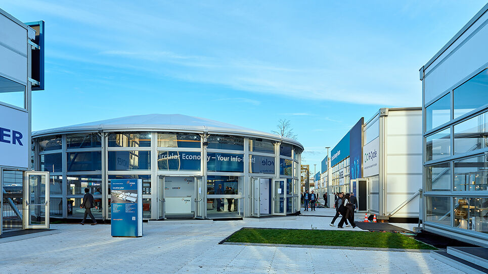 Messestand VDMA, Messe K, Düsseldorf, Circular Economy, Kreislaufwirtschaft, Nachhaltigkeit, Isingermerz, Messebau, Eventbau