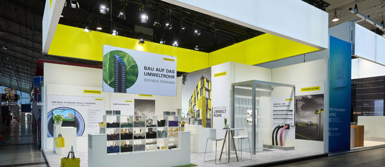 Messestand Fränkische Rohrwerke, Messe Eltefa Stuttgart, Messebau ISINGERMERZ