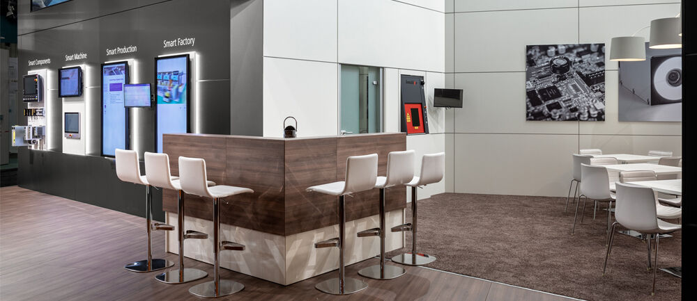 Messestand Eckelmann, Messe SPS, Isingermerz, Messebau, Messestandgestaltung