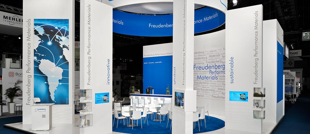 Messestand, Freudenberg Performance Materials, Messe Techtextil, Frankfurt, Messebau Isingermerz