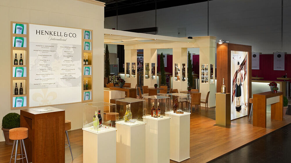 Messestand Henkell Sektkellerei, Messe Prowein, Messebau ISINGERMERZ