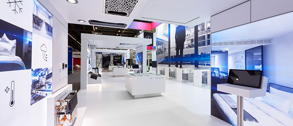 Messestand Kampmann, Messe ISH, Messebau, ISINGERMERZ, Frankfurt, Messedesign