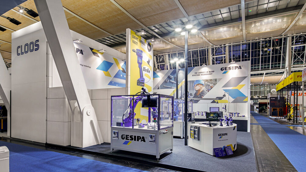 Messestand Gesipa, Messe Euroblech, Isingermerz, Messebau, Messedesign