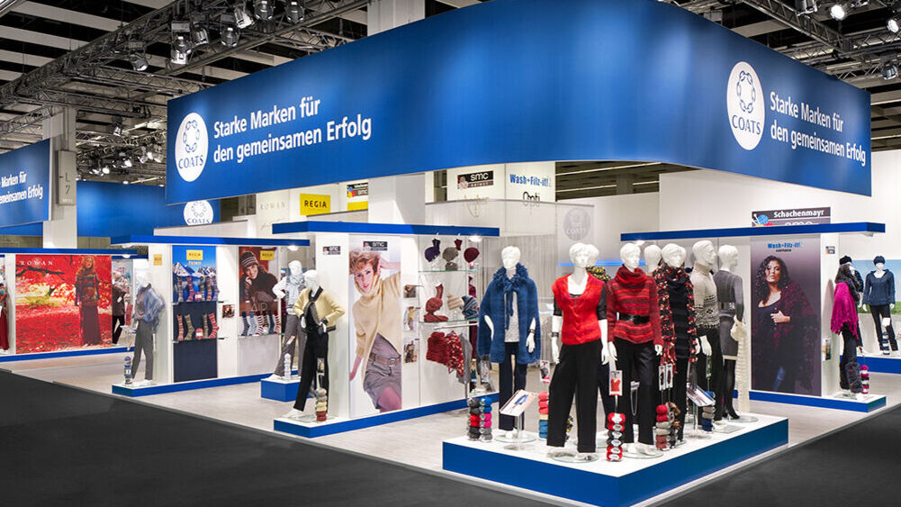 Messestand Coats, Messe Handarbeit & Hobby, Messebau ISINGERMERZ