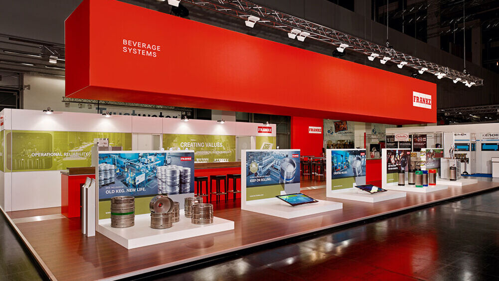 Messestand Franke, Messe Brau Beviale, Messebau ISINGERMERZ