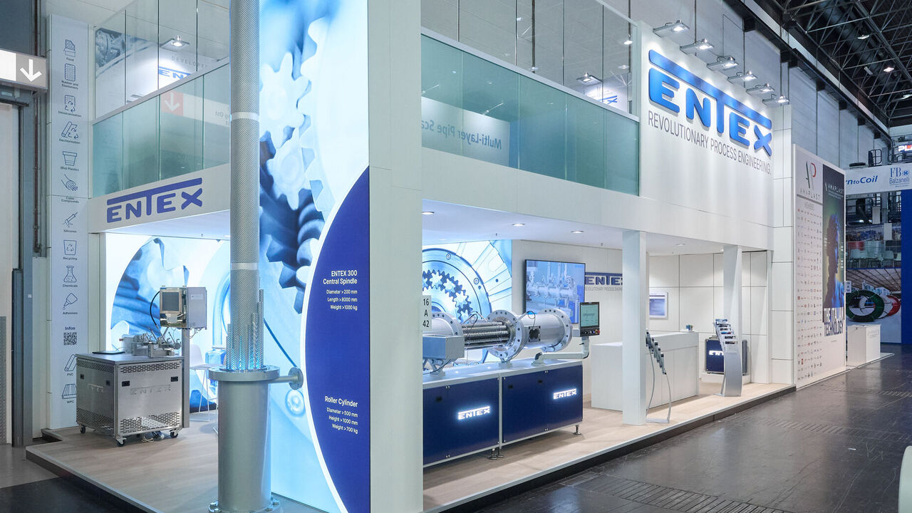 [Translate to English:] Entex, Messestand, Messe K, Messebau, ISINGERMERZ