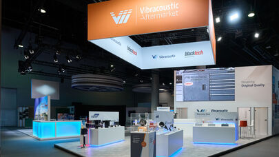 [Translate to English:] Automechanika Messebaustand von ISINGERMERZ auf der Frankfurter Messe