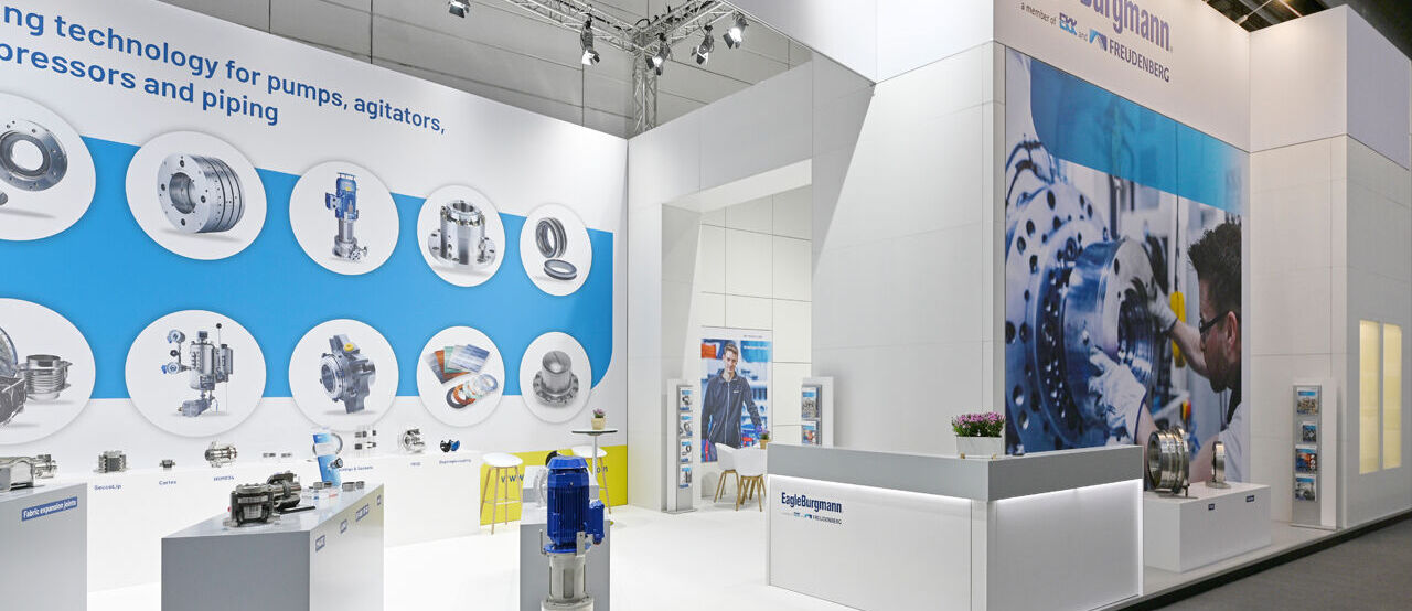 Messe Achema Frankfurt, Messestand Eagle Burgmann, Messebau ISINGERMERZ