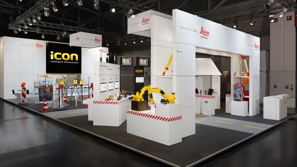 Messestand Scanlaser, Messe Bauma, Messebau ISINGERMERZ