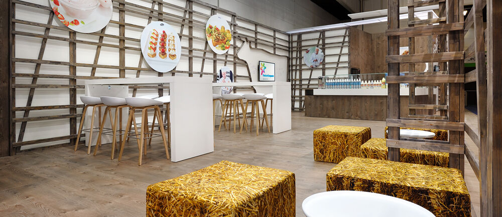 Messestand Friesland Campina, Messe Internorga, Messebau Isingermerz