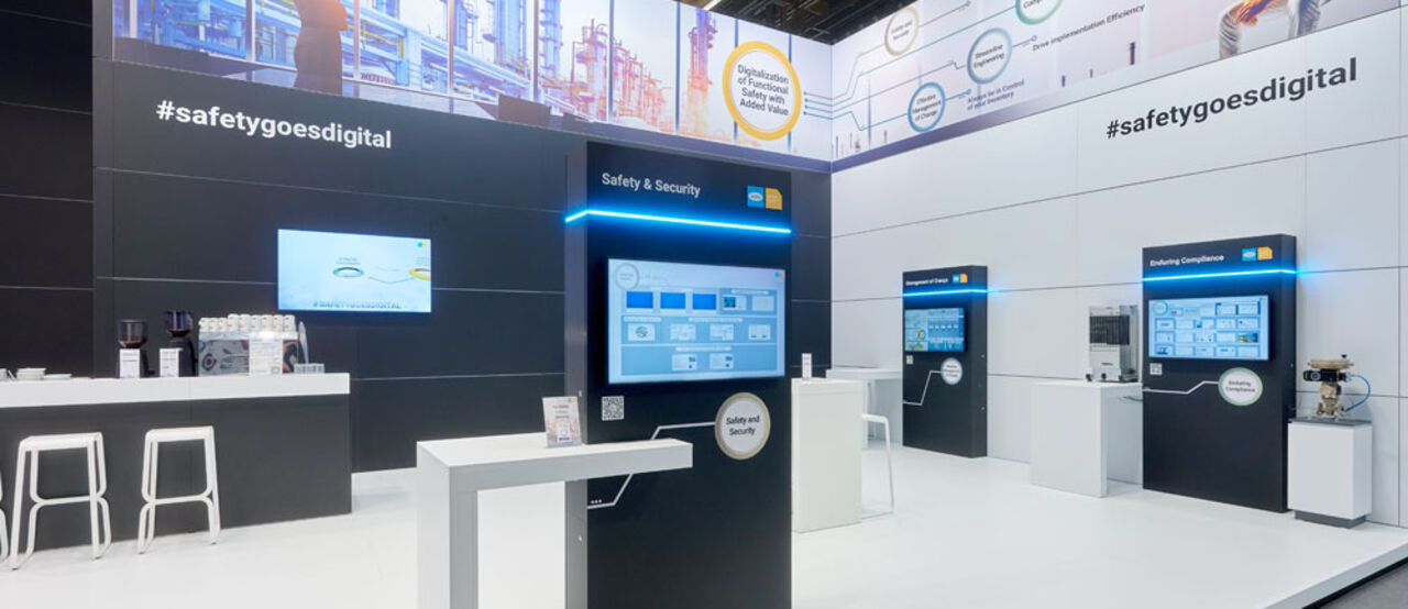 [Translate to English:] Messebau Achema Frankfurt Messe mit Isinger und Merz