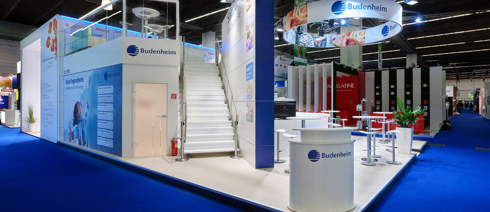 Messestand Chemische Budenheim, Messebau ISINGERMERZ, Messegestaltung