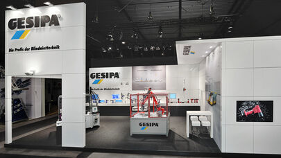 Messestand Gesipa Blindniettechnik, Messe Motek, Messebau Isingermerz, Messestandkonzept