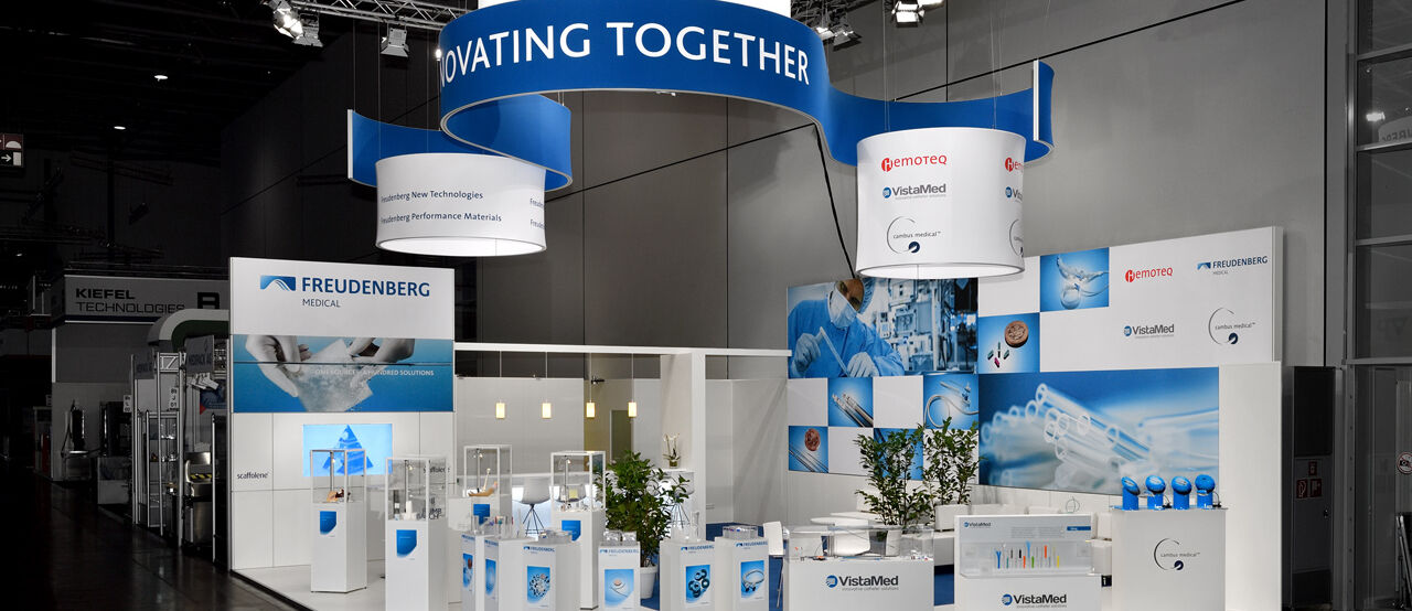 Messestand Freudenberg, Messe Compamed Düsseldorf, Messebau ISINGERMERZ