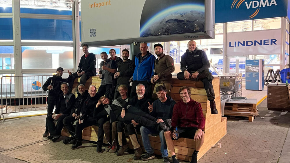 [Translate to English:] Messestand VDMA, Messe K, Düsseldorf, Circular Economy, Kreislaufwirtschaft, Nachhaltigkeit, Isingermerz, Messebau, Eventbau