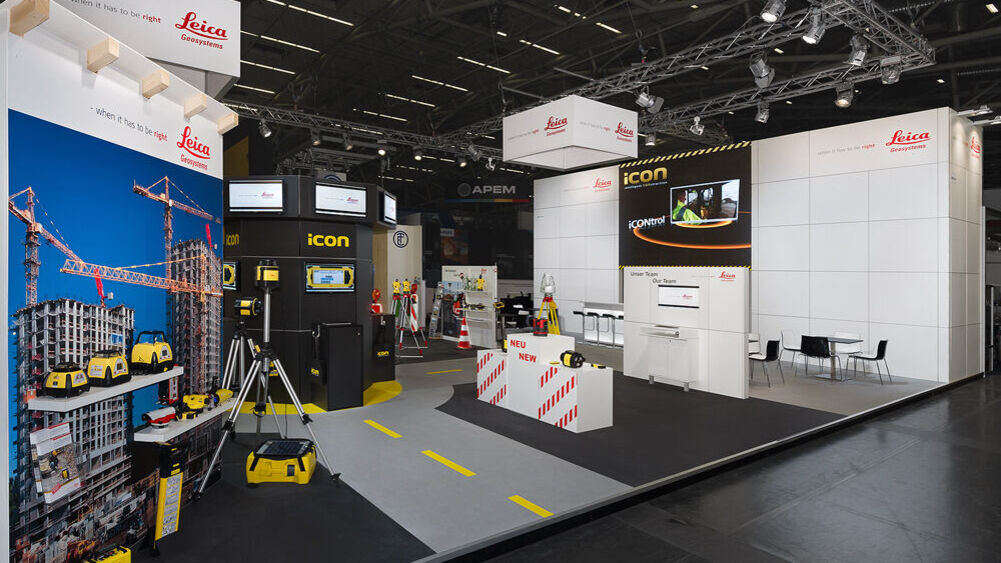Messestand Scanlaser, Messe Bauma, Messebau ISINGERMERZ