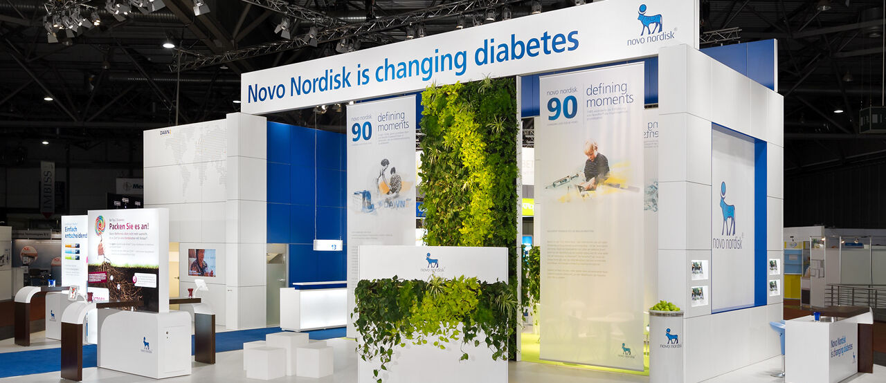 Messestand Novo Nordisk, Messe DDG Leipzig, Messebau ISINGERMERZ