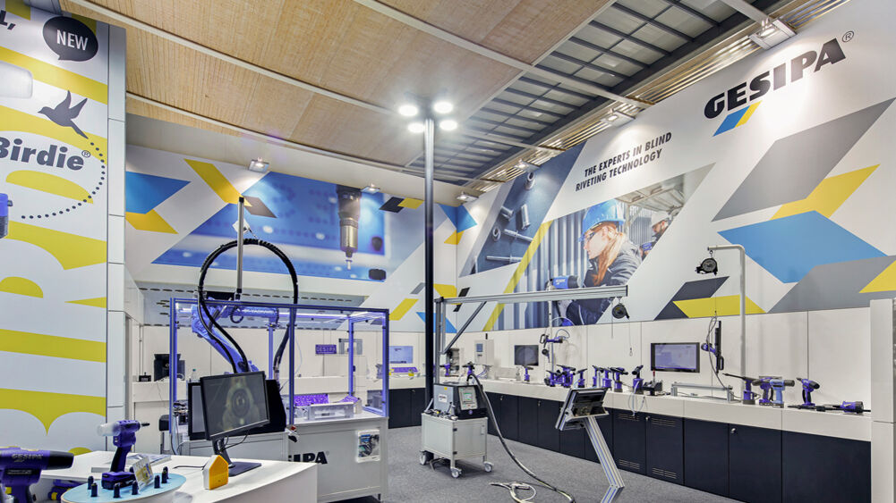 Messestand Gesipa, Messe Euroblech, Isingermerz, Messebau, Messedesign
