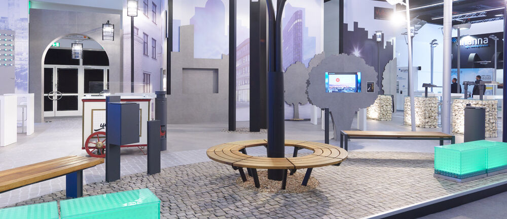 Messestand Hess, Messe Light + Building, Messebau ISINGERMERZ, Reno Elements, Designwerkstatt