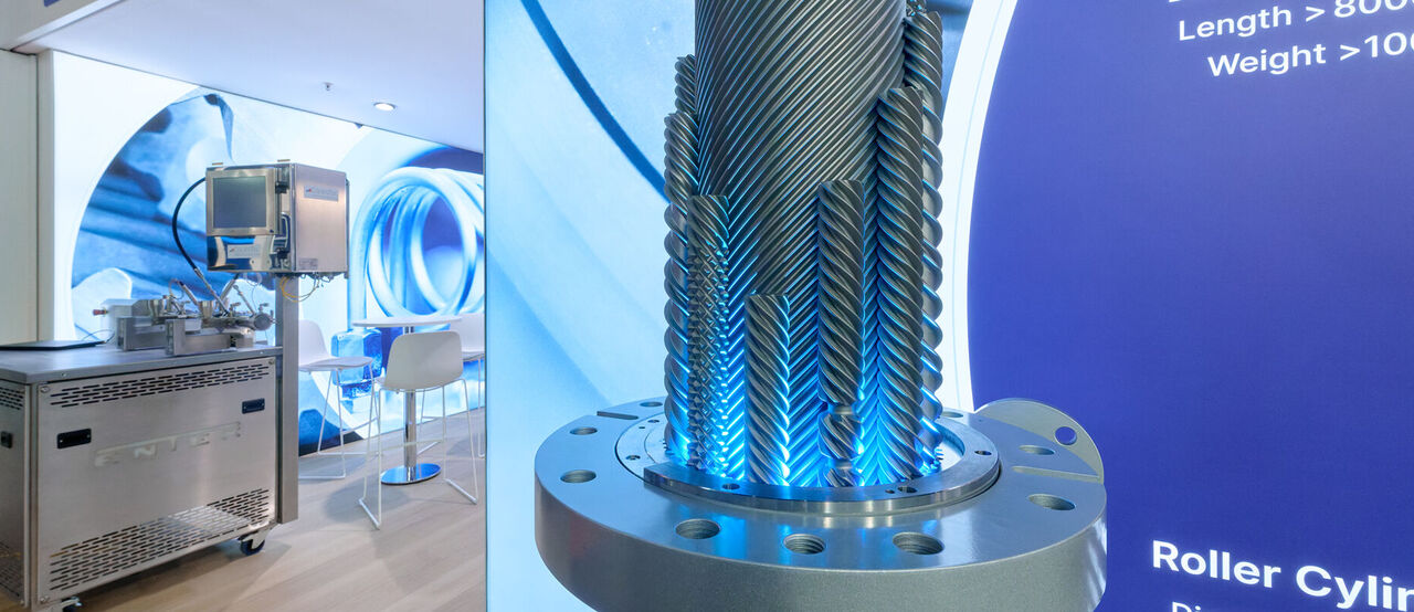 [Translate to English:] Messestand Entex, Messe K, Düsseldorf, Messebau ISINGERMERZ