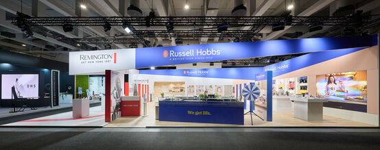 Messestand Russell Hobbs, Remington, Messe IFA Berlin, Messebau ISINGERMERZ