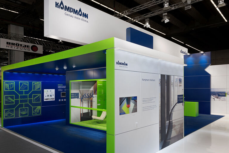 Messestand Kampmann, Messe ISH Frankfurt, Messebau ISINGERMERZ