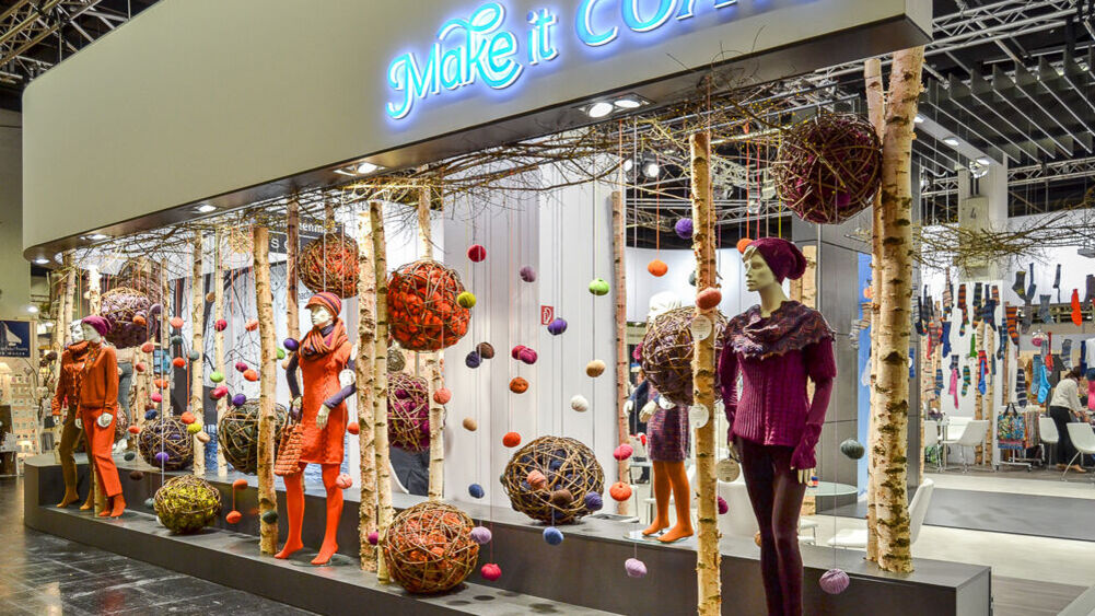 Messestand Coats, Messe Handarbeit + Hobby, Köln, Messebau ISINGERMERZ